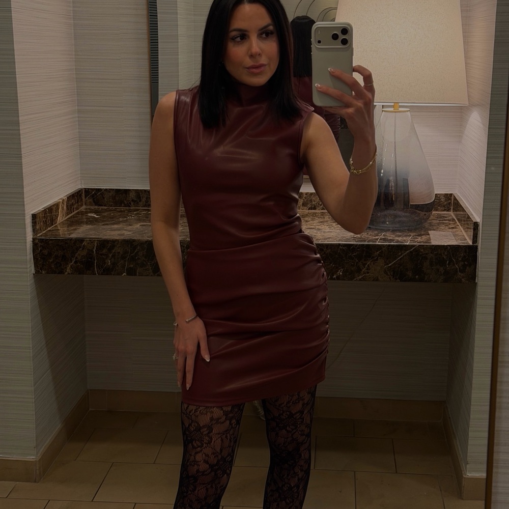 Missguided Burgundy Mini Dress